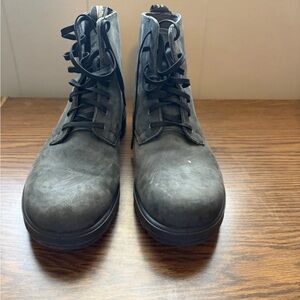 Men's Gray/Black Blundstone Lace-Up Casual Boots - Men’s size 11, AUS 10